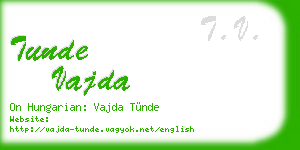 tunde vajda business card